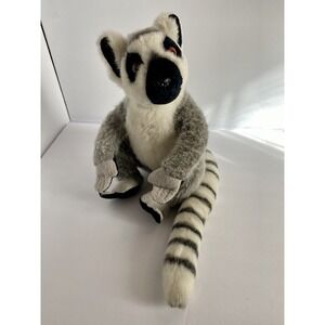 2004 K&M International Lemur 11" Realistic Exotic Plush Stuffed Animal Vintage